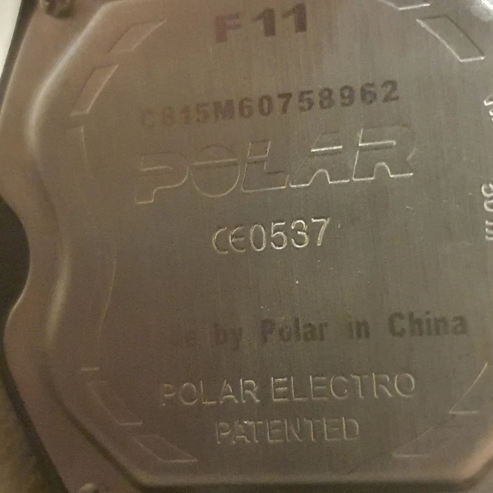 10/$20 Polar F11 Silver/Grey Heart Rate Monitor Unisex Watch (Watch Only)